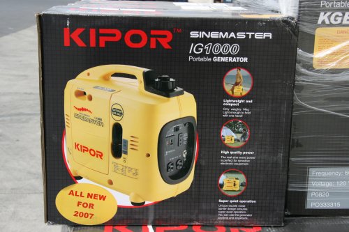 GROUPE  ÉLECTROGÈNE KIPOR IG1000 - 1 KVA ESSENCE INSONORISÉ