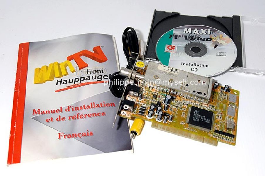 Carte d'acquisition WinTV Video. 15 