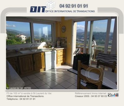 2A4I - F3 / 3  pices  vendre  St Laurent du Var (06700).