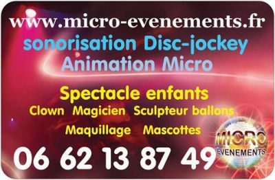 animation sonorisation dj spectacle enfants clown magie sculptures ballons