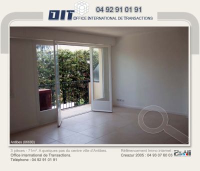 2A4I - F3 / 3  pices  vendre  Antibes (06600).