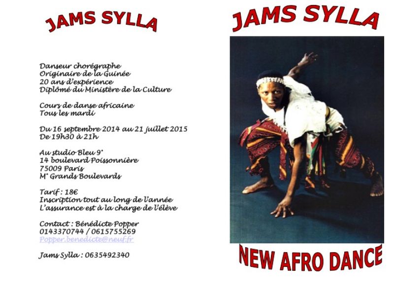Cours de danse africaine avec jams sylla