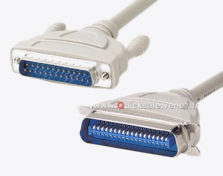Câbles parallèle 6ft IEEE-1284 DB25 M/F pour périphériques, imprimantes.