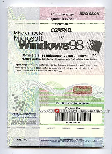 Windows 98 premire dition, neuf sous blister, pour collectionneur.